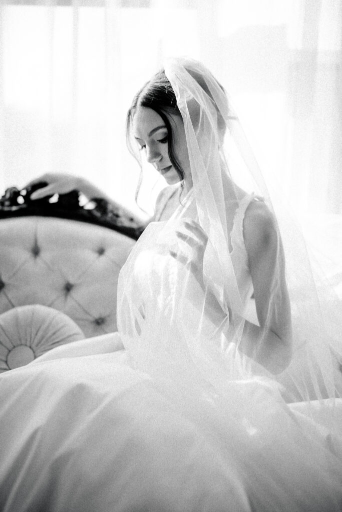 Minimal editorial bridal session at Studio 821 in Newport, Kentucky