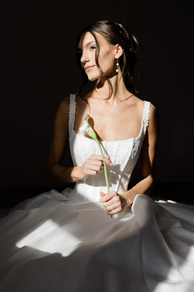 Fine art bridal session at Studio 821 in Newport, Kentucky